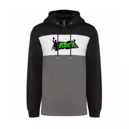 SWEAT A CAPUCHE TRICOLORE  - 1